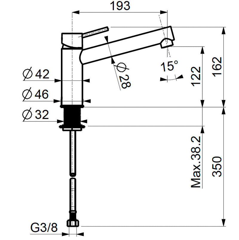 Rubinetto Cucina Miscelatore Monocomando Apell APG6890CR Cromato