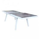 Tavolo Allungabile Seattle 205/265x105x75 h cm in Alluminio Bianco
