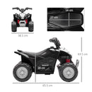 Quad Elettrico per Bambini 6V Honda TRX 250X Nero