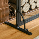 Parascintille con Antine 99x35x80 cm in Metallo Nero
