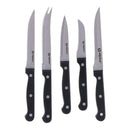 Set Coltelli In Acciaio + Ceppo Portacoltelli Legno 22 Pezzi con Forbici Cucina Alpina