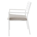 Set di 4 Sedie da esterno 55x56.5x86.5h cm in alluminio bianco