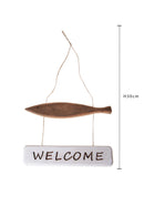 Set 2 Pesci da Appendere Welcome 40 H 30 cm 