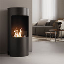 Camino a Bioetanolo da Pavimento Ø45x95 cm 2500W 1,2L Cortina Nero 
