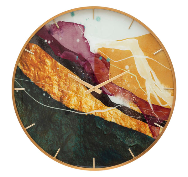 Orologio da Parete Mity 5x60x5 cm in Vetro MDF e Metallo Multicolor sconto