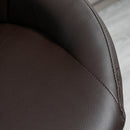 Set 2 Sgabelli da Bar 46,5x48x84,5-106,5 cm in Similpelle Marrone