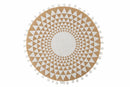 Set 6 Tovagliette in Juta con Pon Pon Ø38 cm Villa d'Este Home Tivoli White