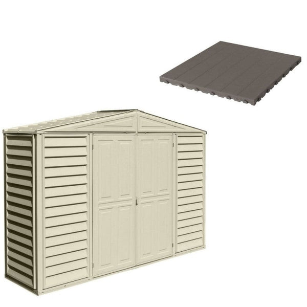 Pavimento per Casetta Box da Giardino 320x81x233 cm in Plastica Grigio prezzo