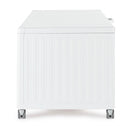 Baule Contenitore da Esterno 182x89,4x70h cm Apertura Facile e Ruote in Alluminio Ocean L Bianco 