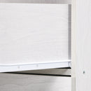 Cassettiera per Ufficio a 4 Cassetti 40x42x130,8 cm con 2 Serrature e Barra Portadocumenti in Legno Bianco 