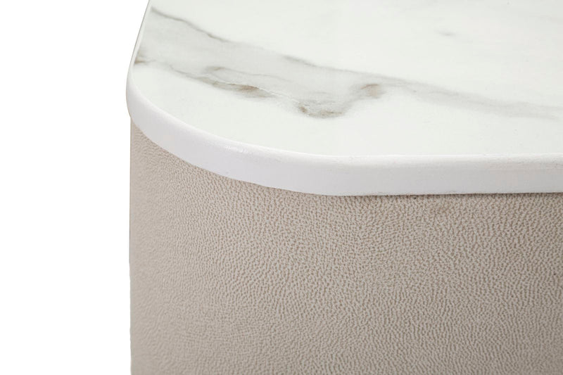 Consolle Trucco da Camera Beauty 120x75x40 cm in Legno MDF e Metallo Crema/Oro