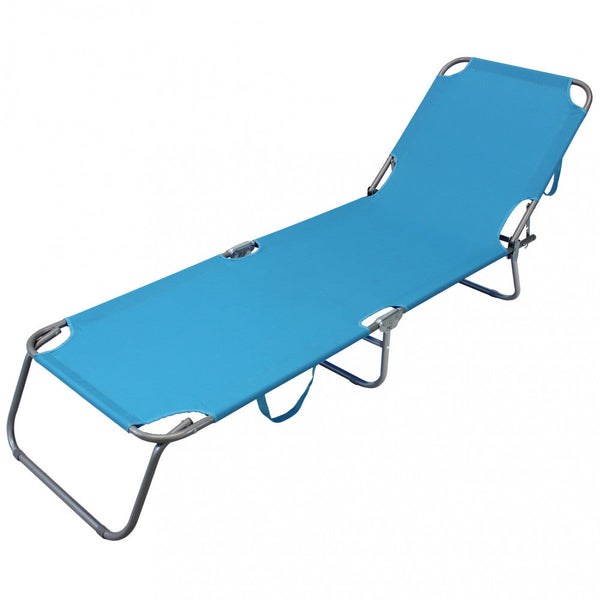 Lettino Prendisole da Giardino 188x55x24,5h cm in Acciaio Vari Colori acquista