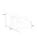 Poltrona Alzapersona Elettrica 1 Motore 80x86x107 cm in Tessuto Beige