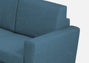 Divano Angolare 7 Posti 288x288x85 cm Yasel in Tessuto Avio