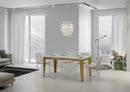 Tavolo Allungabile 160-420x90x77 cm Flame Evolution Bianco Frassino
