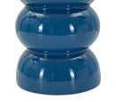 Lampada da Tavolo Torr Blu Ø25x46 cm in Ceramica e Ferro e Tessuto Blu e Bianco      
