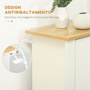 Scarpiera Slim per 18 Paia di Scarpe 72x26x112 cm con 3 Cassetti a Ribalta Rivestimento in Melamina Bianco     