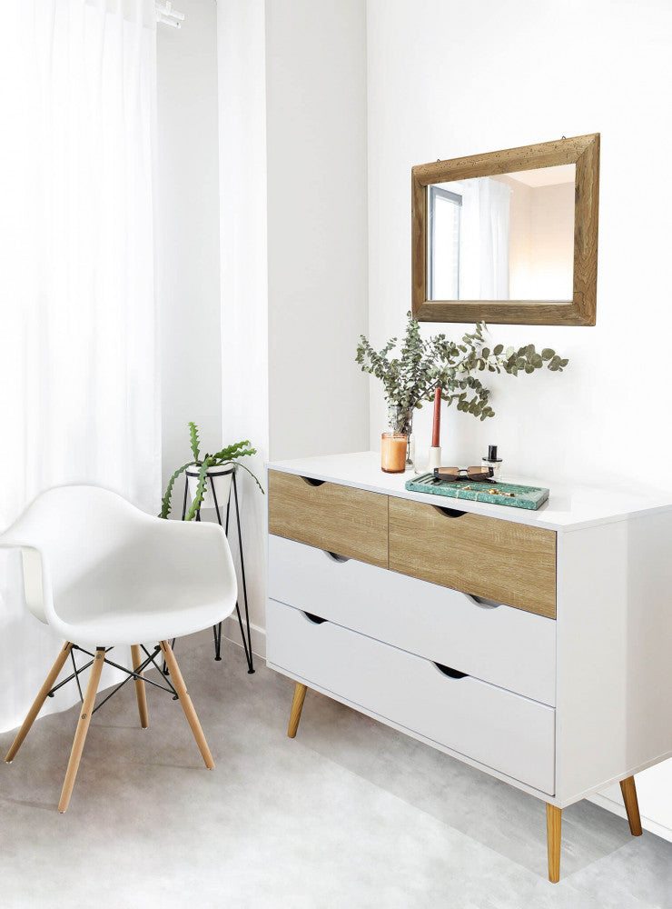 Mobile Terence 99x39x82 h cm in Legno Bianco