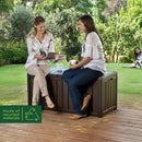 Baule Cassapanca da Esterno 128x61x65 cm in Resina Effetto Legno Keter Glenwood Marrone