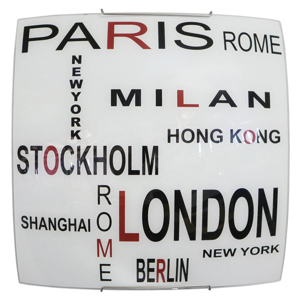 Plafoniera 2xE27 Ganci Filo Acciaio Vetro Lastra Capitali E-Energy Capitali acquista