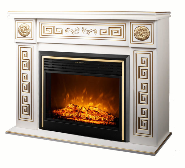 Camino Elettrico da Pavimento 101x140x33 cm Effetto Fiamma 1950W Versailles maxi & Richi Avorio sconto