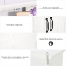 Mobiletto da Parete 2 Ante con Ripiano in Legno Bianco 60x19.8x58 cm 