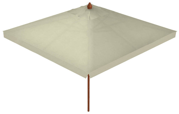 Ombrellone da Giardino 3x3 m Palo Ø60 mm in Legno Telo in Acrilico con Balza Danieli Bangkok Ecrù sconto