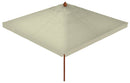 Ombrellone da Giardino 3x3 m Palo Ø60 mm in Legno Telo in Acrilico con Balza Danieli Bangkok Ecrù