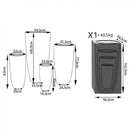 Set di 4 vasi Orchidea in Fibra di argilla Marrone