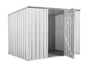 Casetta Box da Giardino in Lamiera di Acciaio Porta Utensili 260x185x192 cm Enaudi Bianca
