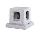 Torretta 4 Spine Shuko da Esterno  IP44 in Poliestere Grigio