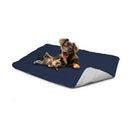 Tappetino imbottito per Cani Gatti Doubleface blu scuro/grigio chiaro