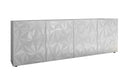 Mobile Buffet 4 Ante 241x42x84 cm in Legno TFT Praga Bianco Lucido