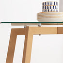 Tavolo Rettangolare 120x60x76 cm Max 4 Persone in Acciaio con Piano in Vetro Temperato
