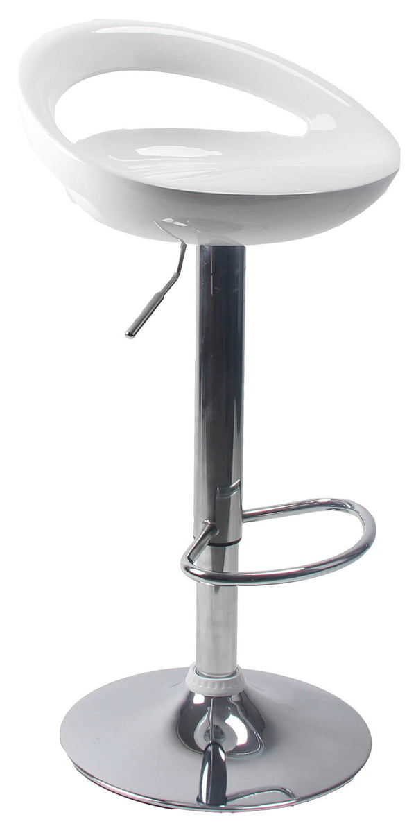 prezzo Sgabello con Alzata a Gas e Seduta Girevole in ABS Motti Seattle Bianco Lucido
