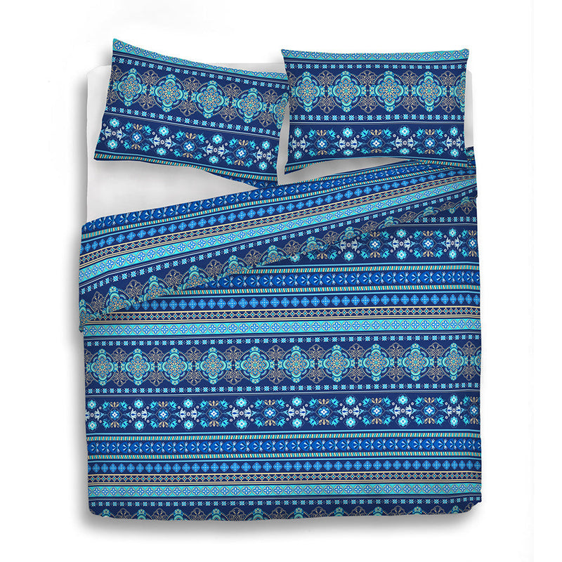 Copripiumino con stampa sul Sacco e Federe Doubleface Greca