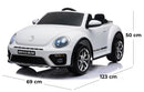 Macchina Elettrica per Bambini 12V con Licenza Volkswagen Maggiolino Bianca