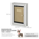 Gattaiola 25,2x6,5x34,2 cm per Vetro e Porte Bianca