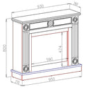 Camino Elettrico da Pavimento 80x95x27 cm Effetto Fiamma 1500W Bonita & Lorance Bianco/nero
