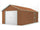 Casetta Box da Giardino in Lamiera di Acciaio 438x721x324 cm Legno
