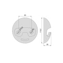 Appendiabiti da Parete Napier Imballo 1 Pezzo Plastica Blu Tecnoplastica Emuca