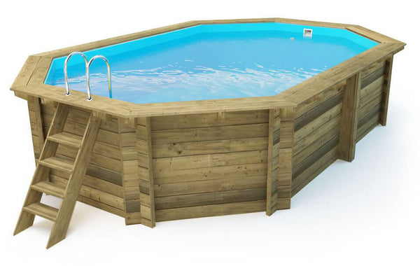 online Piscina Ottagonale Fuori Terra 486x336x120 cm in Legno