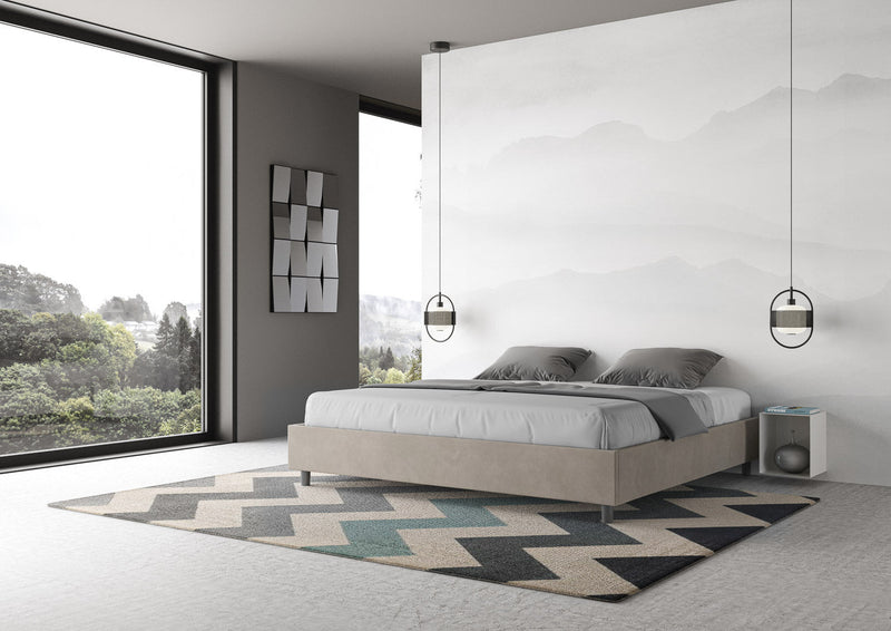 Letto Matrimoniale Extra Large Azelia Sabbia Varie Misure