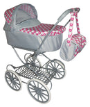 Carrozzina Giocattolo per Bambini con Borsa Miller Elegance Grigia