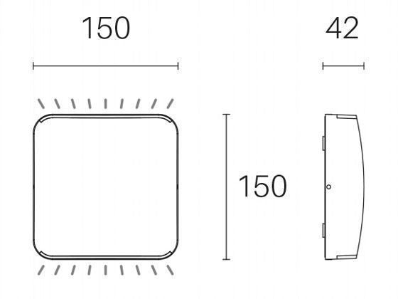 Applique da Esterno a LED 4W+4W 4000K Sovil Bianco