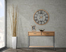Console Malé 110x40x80 cm Legno di Abete e Impiallacciatura di frassino e MDF e in Ferro Marrone e Grigio