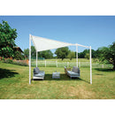 Gazebo a Vela Ombreggiante da Giardino in Ferro 3,5X3,5m Vorghini Butterfly Bianca