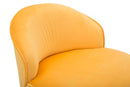 Sedia Mini Paris Arancione Ø45x62 cm in Legno Spugna e Poliestere Arancione e Oro e Nero