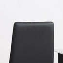 Set di 4 Sedie da Pranzo 41x50x97 cm con Schienale Alto in Similpelle Nero