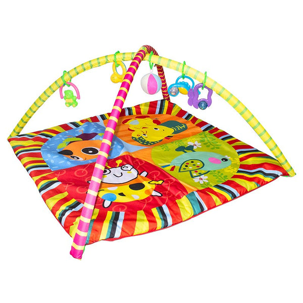 Tappeto attività per Bambini 83x83 cm con 5 sonaglini gioco bambi sconto